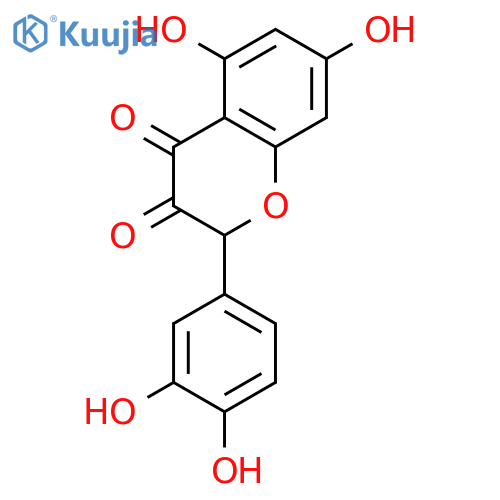 2H-1-Benzopyran-3,4-dione, 2-(3,4-dihydroxyphenyl)-5,7-dihydroxy- structure