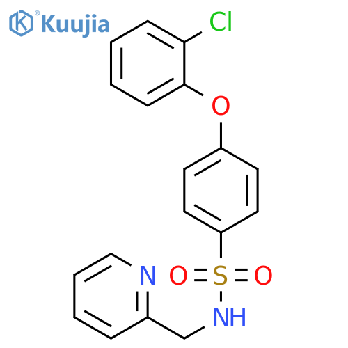 4-(2-chlorophenoxy)-N-(pyridin-2-yl)methylbenzene-1-sulfonamide structure