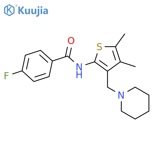 N-{4,5-dimethyl-3-(piperidin-1-yl)methylthiophen-2-yl}-4-fluorobenzamide structure