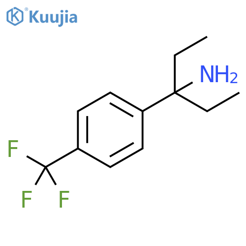 3-4-(trifluoromethyl)phenylpentan-3-amine structure