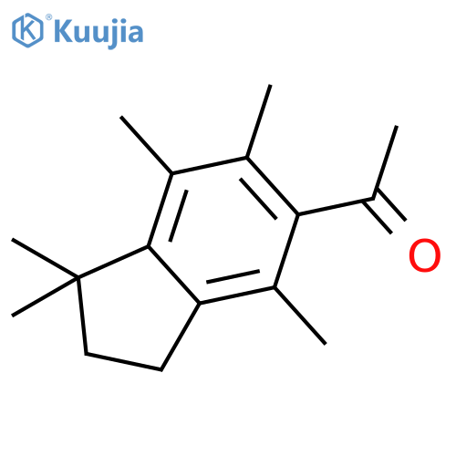 1-(1,1,4,6,7-pentamethyl-2,3-dihydro-1H-inden-5-yl)ethanone structure