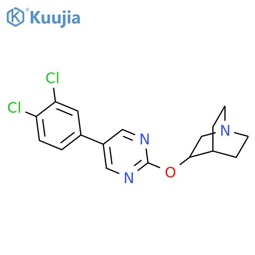 1-Azabicyclo[2.2.2]octane, 3-[[5-(3,4-dichlorophenyl)-2-pyrimidinyl]oxy]- structure
