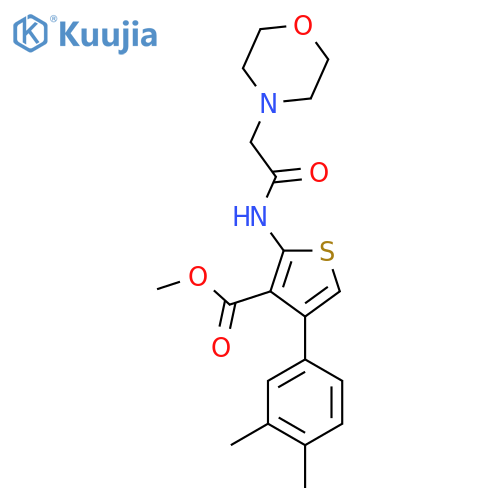 methyl 4-(3,4-dimethylphenyl)-2-2-(morpholin-4-yl)acetamidothiophene-3-carboxylate structure