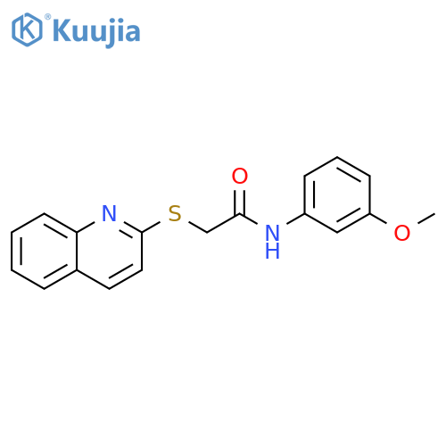 N-(3-methoxyphenyl)-2-(quinolin-2-ylsulfanyl)acetamide structure