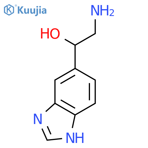2-amino-1-(1H-1,3-benzodiazol-5-yl)ethan-1-ol structure