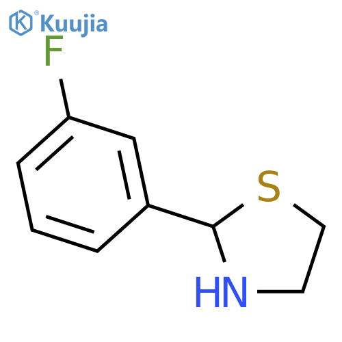2-(3-fluorophenyl)-1,3-thiazolidine structure
