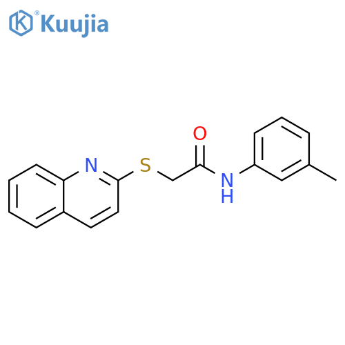 N-(3-methylphenyl)-2-(quinolin-2-ylsulfanyl)acetamide structure
