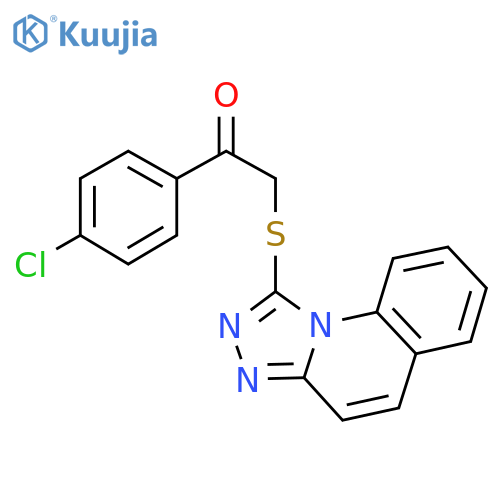 1-(4-chlorophenyl)-2-{1,2,4triazolo4,3-aquinolin-1-ylsulfanyl}ethan-1-one structure