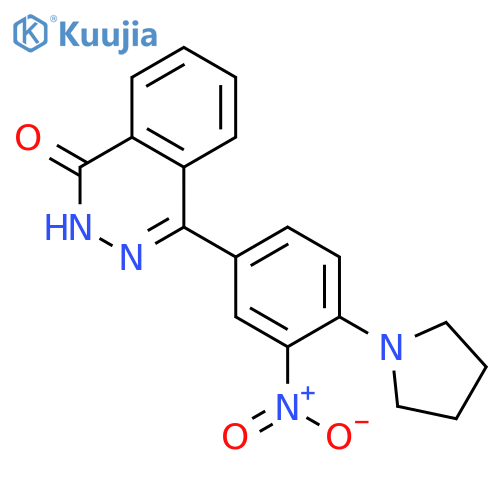 1(2H)-PHTHALAZINONE, 4-[3-NITRO-4-(1-PYRROLIDINYL)PHENYL]- structure