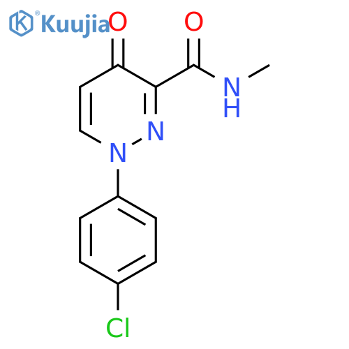 1-(4-Chlorophenyl)-N-methyl-4-oxo-1,4-dihydro-3-pyridazinecarboxamide structure
