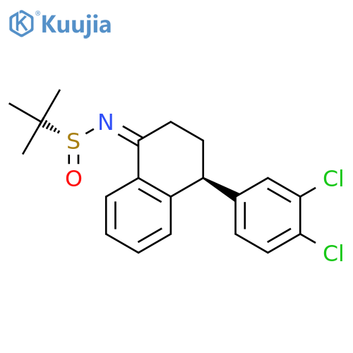 S(R)-N-(4S)-4-(3,4-Dichlorophenyl)-3,4-dihydro-1(2H)-naphthalenylidene-2-methyl-2-propanesulfinamide structure