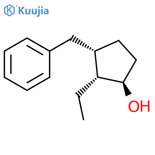 Cyclopentanol, 2-ethyl-3-(phenylmethyl)-, (1R,2R,3S)-rel- (9CI) structure