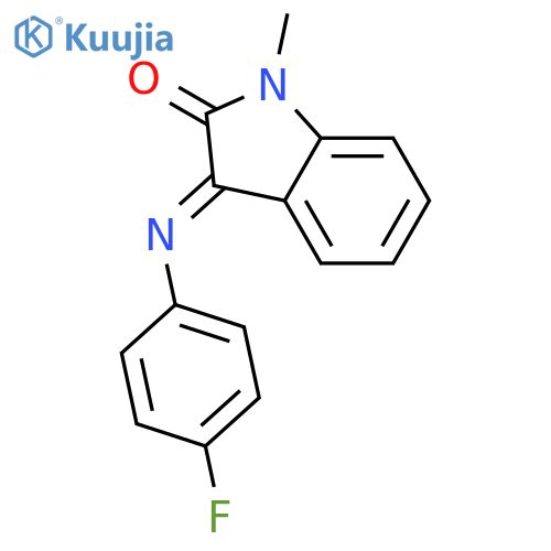 2H-INDOL-2-ONE, 3-[(4-FLUOROPHENYL)IMINO]-1,3-DIHYDRO-1-METHYL- structure