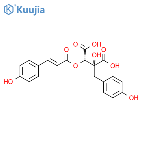 Butanedioic acid, 2-hydroxy-2-[(4-hydroxyphenyl)methyl]-3-[[(2E)-3-(4-hydroxyphenyl)-1-oxo-2-propen-1-yl]oxy]-, (2R,3S)- structure