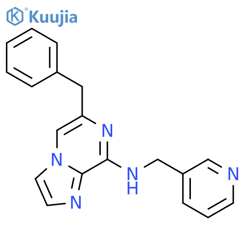 IMIDAZO[1,2-A]PYRAZIN-8-AMINE, 6-(PHENYLMETHYL)-N-(3-PYRIDINYLMETHYL)- structure
