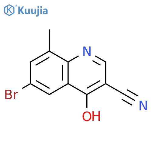 6-Bromo-4-hydroxy-8-methylquinoline-3-carbonitrile structure