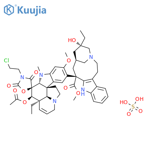 Methyl (3R,5S,7R,9S)-9-[3'-(2-chloroethyl)-6,7-didehydro-4beta-hydroxy-16-methoxy-1-methyl-2',4'-dioxo-2beta,3beta,5alpha,12beta,19alpha-spiro[aspidospermidine-3,5'oxazolidin]-15-yl]-5-ethyl-1,4,5,6,7,8,9,10-octahydro-5-hydroxy-2H-3,7-methanoazacycloundec structure