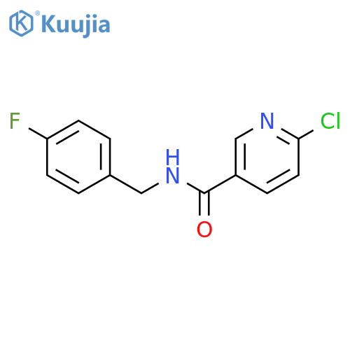 6-chloro-N-(4-fluorophenyl)methylpyridine-3-carboxamide structure