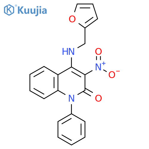 4-{(furan-2-yl)methylamino}-3-nitro-1-phenyl-1,2-dihydroquinolin-2-one structure