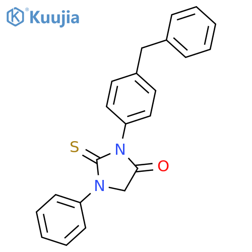 4-Imidazolidinone, 1-phenyl-3-[4-(phenylmethyl)phenyl]-2-thioxo- structure
