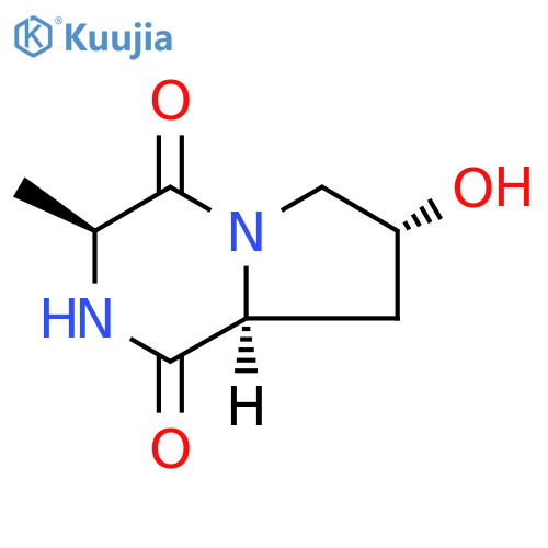 (3S,7R,8aS)-7-hydroxy-3-methylhexahydropyrrolo1,2-apyrazine-1,4-dione structure