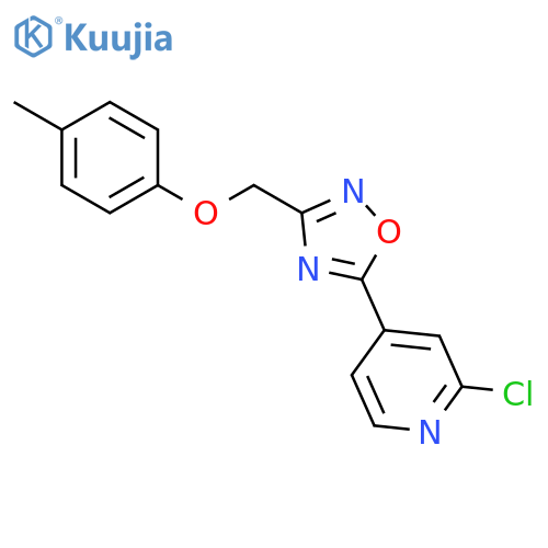5-(2-Chloro-4-pyridyl)-3-(4-methylphenoxy)methyl-1,2,4-oxadiazole structure