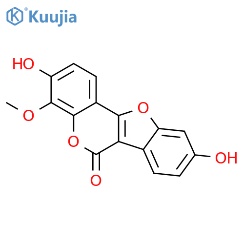6H-Benzofuro[3,2-c][1]benzopyran-6-one, 3,9-dihydroxy-4-methoxy- structure
