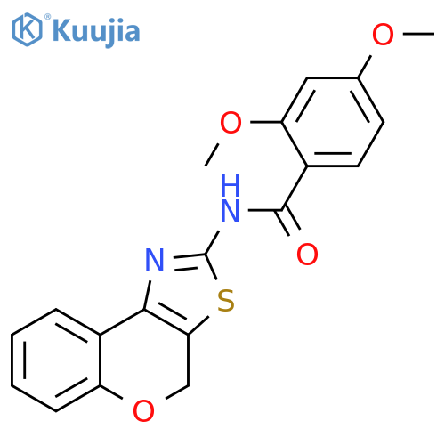N-{4H-chromeno[4,3-d][1,3]thiazol-2-yl}-2,4-dimethoxybenzamide structure