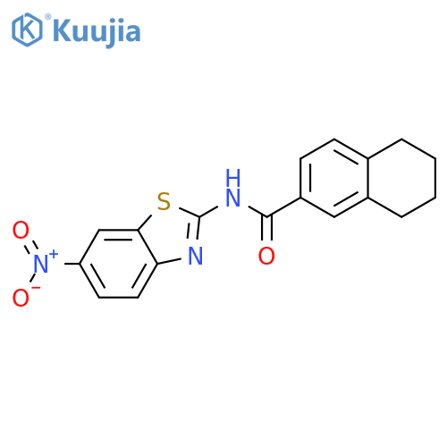 N-(6-nitro-1,3-benzothiazol-2-yl)-5,6,7,8-tetrahydronaphthalene-2-carboxamide structure