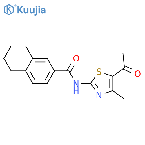 N-(5-acetyl-4-methyl-1,3-thiazol-2-yl)-5,6,7,8-tetrahydronaphthalene-2-carboxamide structure