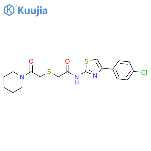N-4-(4-chlorophenyl)-1,3-thiazol-2-yl-2-{2-oxo-2-(piperidin-1-yl)ethylsulfanyl}acetamide structure