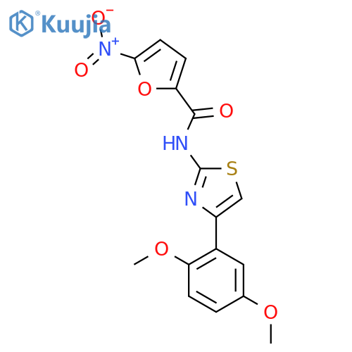 N-4-(2,5-dimethoxyphenyl)-1,3-thiazol-2-yl-5-nitrofuran-2-carboxamide structure