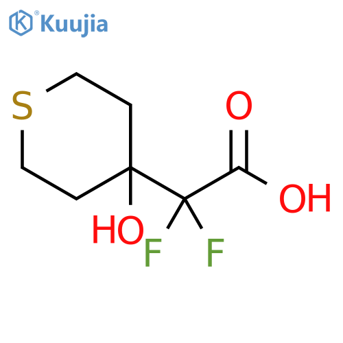 2,2-difluoro-2-(4-hydroxythian-4-yl)acetic acid structure