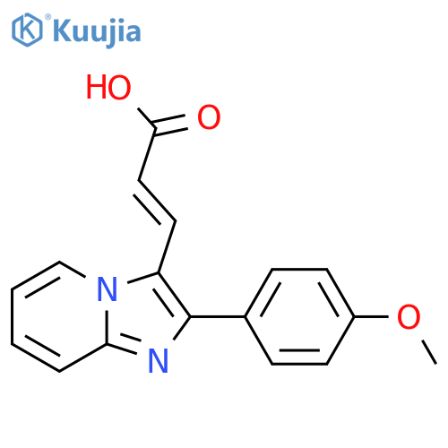 3-[2-(4-Methoxy-phenyl)-imidazo[1,2-a]pyridin-3-yl]-acrylic acid structure