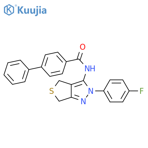 N-[2-(4-fluorophenyl)-2H,4H,6H-thieno[3,4-c]pyrazol-3-yl]-[1,1'-biphenyl]-4-carboxamide structure