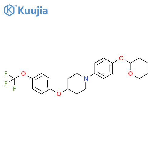 1-4-(Tetrahydro-2H-pyran-2-yl)oxyphenyl-4-4-(trifluoromethoxy)phenoxypiperidine structure