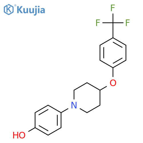 Phenol, 4-[4-[4-(trifluoromethyl)phenoxy]-1-piperidinyl]- structure