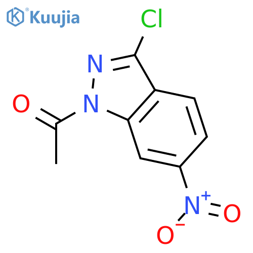 1-(3-chloro-6-nitro-1H-indazol-1-yl)ethanone structure