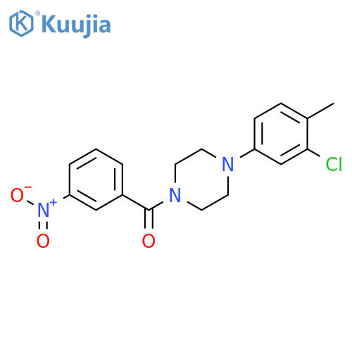 1-(3-chloro-4-methylphenyl)-4-(3-nitrobenzoyl)piperazine structure