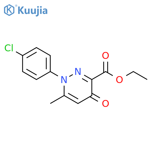 ethyl 1-(4-chlorophenyl)-6-methyl-4-oxo-1,4-dihydropyridazine-3-carboxylate structure
