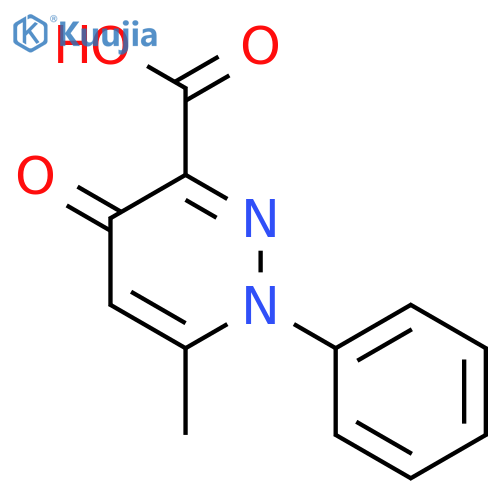 6-methyl-4-oxo-1-phenyl-1,4-dihydropyridazine-3-carboxylic acid structure