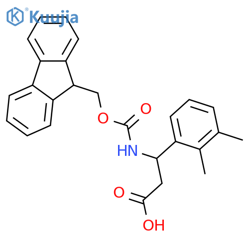 Benzenepropanoic acid, β-[[(9H-fluoren-9-ylmethoxy)carbonyl]amino]-2,3-dimethyl- structure