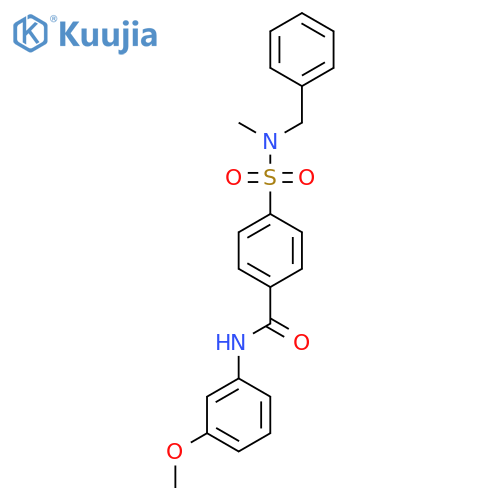 4-benzyl(methyl)sulfamoyl-N-(3-methoxyphenyl)benzamide structure