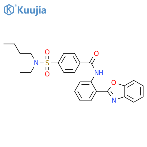 N-[2-(1,3-benzoxazol-2-yl)phenyl]-4-[butyl(ethyl)sulfamoyl]benzamide structure