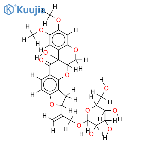 (-)-8'-O-beta-D-glucopyranosyl-12a-hydroxyamorphigenin structure