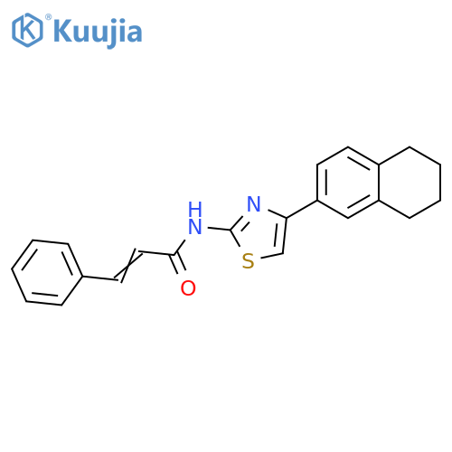 (2E)-3-phenyl-N-4-(5,6,7,8-tetrahydronaphthalen-2-yl)-1,3-thiazol-2-ylprop-2-enamide structure
