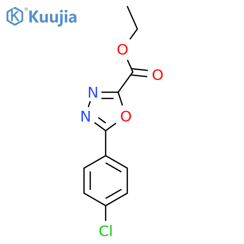 Ethyl 5-(4-chlorophenyl)-1,3,4-oxadiazole-2-carboxylate structure