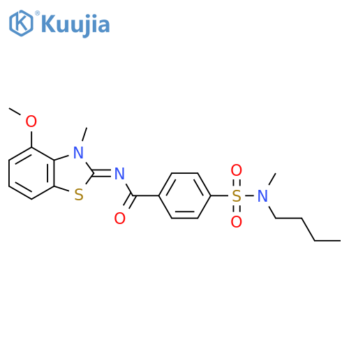 4-butyl(methyl)sulfamoyl-N-(2E)-4-methoxy-3-methyl-2,3-dihydro-1,3-benzothiazol-2-ylidenebenzamide structure