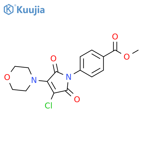 Benzoic acid, 4-[3-chloro-2,5-dihydro-4-(4-morpholinyl)-2,5-dioxo-1H-pyrrol-1-yl]-, methyl ester structure