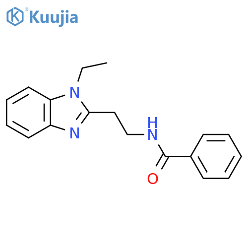 N-2-(1-ethyl-1H-1,3-benzodiazol-2-yl)ethylbenzamide structure